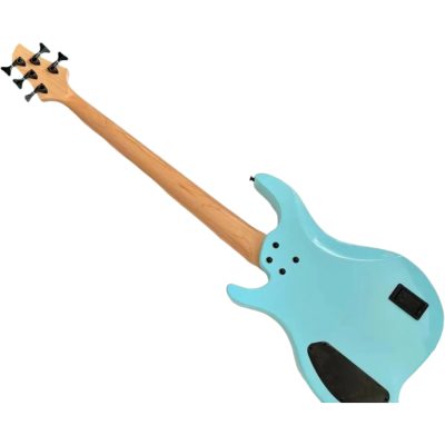 Custom Ironroot Combustion Cyan Teal Multi Scale Fanned Frets 5 String Bass - Image 7