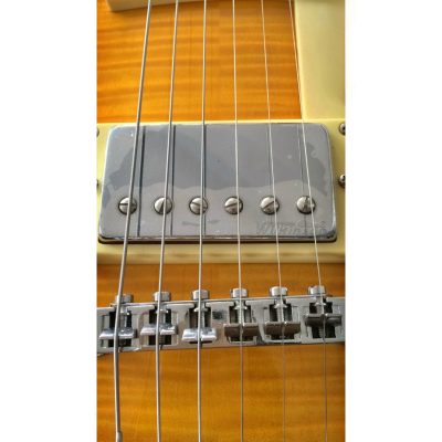 Custom Crown Sunburst Flamed Maple Top Electric Guitar - Image 6