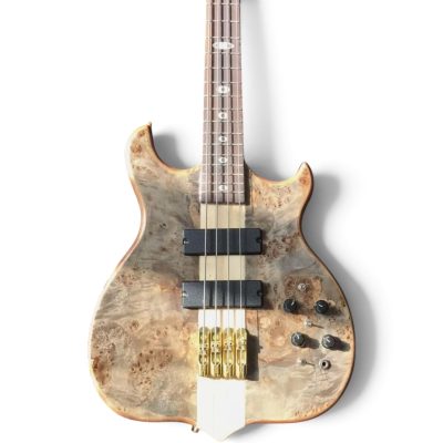 Custom Cylinder Mark King Natural Burl Maple 4 String Bass - Image 6