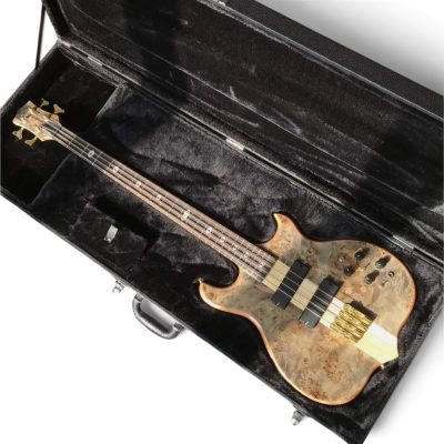 Custom Cylinder Mark King Natural Burl Maple 4 String Bass - Image 2
