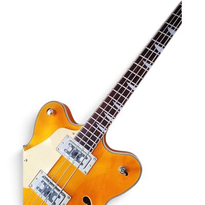 Custom Sovereign Orange Fhole 4 String Bass - Image 2