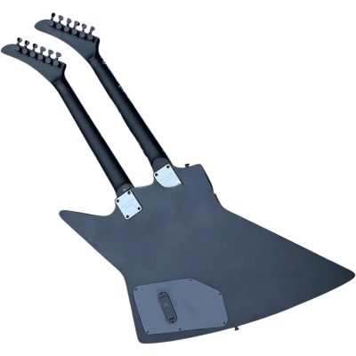 Custom Obsidian James Hetfield MX250 Matte Black Double Neck Guitar 6 String 6 String - Image 7