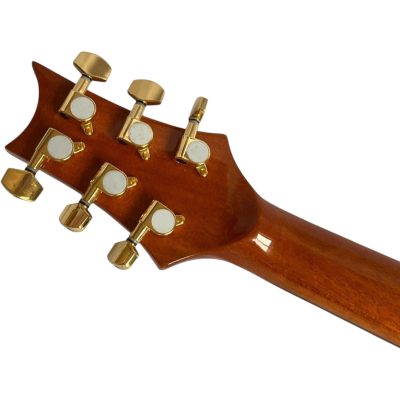 Custom Monarch Santana Amber Finish Dragon Design Electric Guitar - Image 9