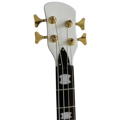 Custom Nova White 4 String Bass - Image 5