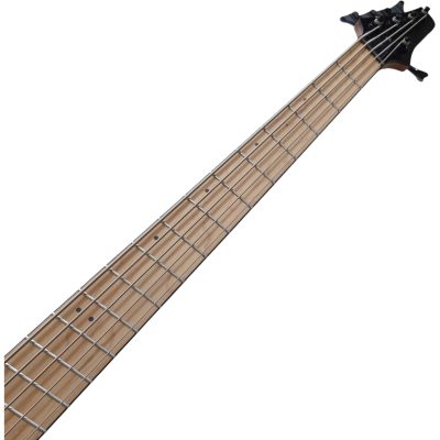 Custom Ironroot Blue Burst Droc Poplar Burl Top Veneer Multi Scale Fanned Frets 5 String Bass - Image 7