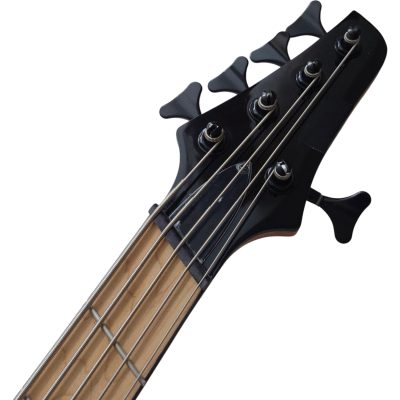Custom Ironroot Blue Burst Droc Poplar Burl Top Veneer Multi Scale Fanned Frets 5 String Bass - Image 8