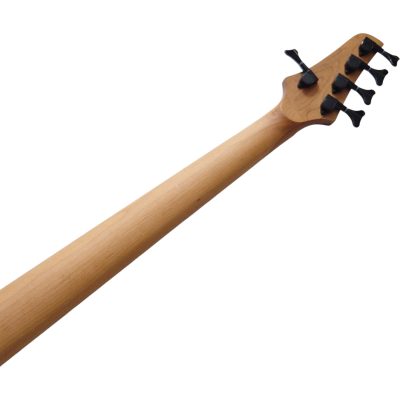 Custom Ironroot Blue Burst Droc Poplar Burl Top Veneer Multi Scale Fanned Frets 5 String Bass - Image 12
