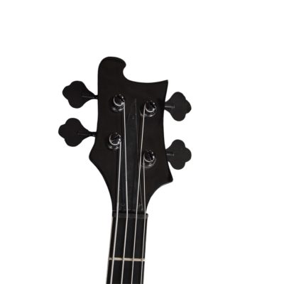 Custom Nova 4003 Jetglo Black Star 4 String Bass Black Fretboard Maple Finish - Image 3