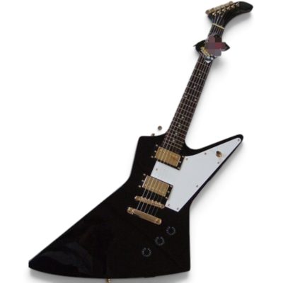 Custom Crown Black Modernistic Explorer 6 String Electric Guitar - Image 2