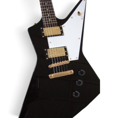 Custom Crown Black Modernistic Explorer 6 String Electric Guitar