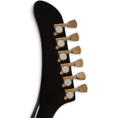 Custom Crown Black Modernistic Explorer 6 String Electric Guitar - Image 6