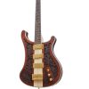 Custom Nova Lemmy Kilmister 4004 Walnut Finish Hand Carved Oak Leaf 4 String Bass