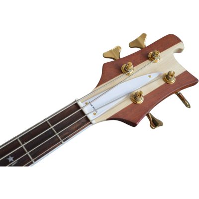 Custom Nova Lemmy Kilmister 4004 Walnut Finish Hand Carved Oak Leaf 4 String Bass - Image 4