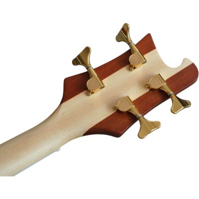 Custom Nova Lemmy Kilmister 4004 Walnut Finish Hand Carved Oak Leaf 4 String Bass - Image 6