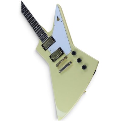 Custom Crown Vintage Cream Modernistic Explorer 6 String Electric Guitar - Image 6