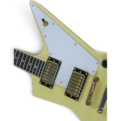 Custom Crown Vintage Cream Modernistic Explorer 6 String Electric Guitar - Image 7