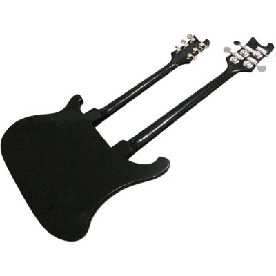Custom Nova 4080 Geddy Lee Double Neck Black 4 String Bass 6 String Guitar - Image 5