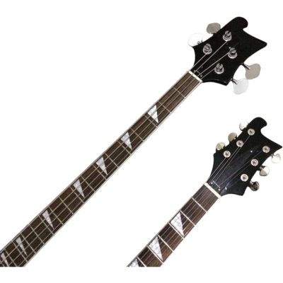 Custom Nova 4080 Geddy Lee Double Neck Black 4 String Bass 6 String Guitar - Image 7