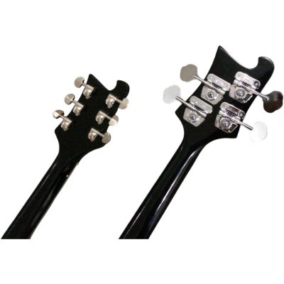 Custom Nova 4080 Geddy Lee Double Neck Black 4 String Bass 6 String Guitar - Image 8