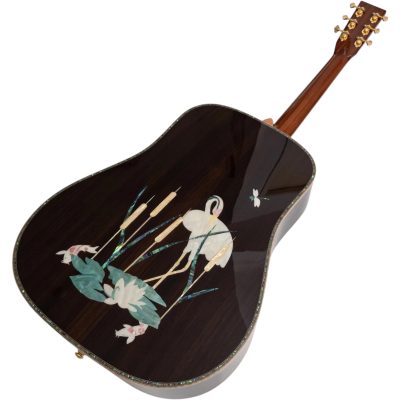 Custom Vertex D45 Dreadnought Crane Lily Lotus Pond Sitka Spruce Top Acoustic Electric Guitar - Image 7