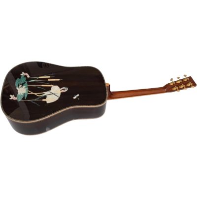 Custom Vertex D45 Dreadnought Crane Lily Lotus Pond Sitka Spruce Top Acoustic Electric Guitar - Image 6