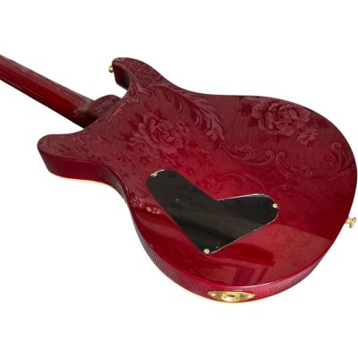 Custom Monarch Santana Red Finish Dragon Design Electric Guitar - Image 8