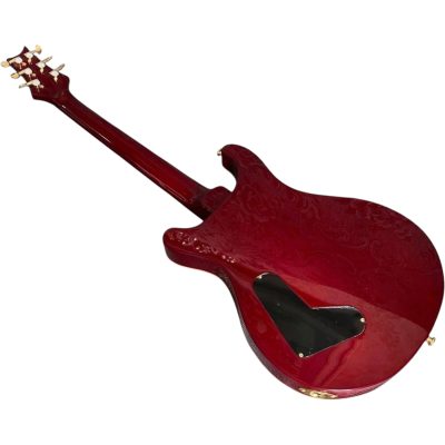 Custom Monarch Santana Red Finish Dragon Design Electric Guitar - Image 7