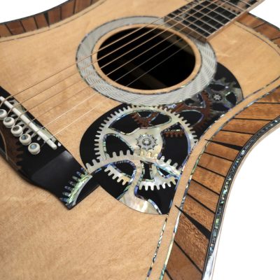 Custom Vertex D200 Natural Solid Spruce Top Dreadnought Acoustic Electric Guitar - Image 7
