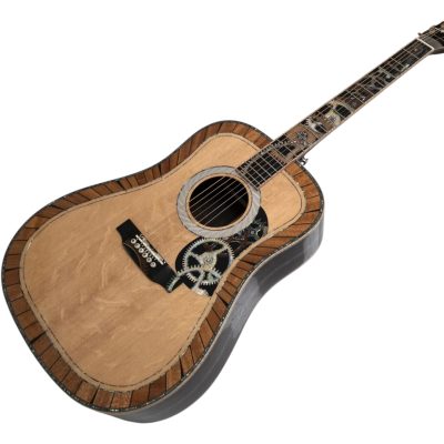 Custom Vertex D200 Natural Solid Spruce Top Dreadnought Acoustic Electric Guitar - Image 4