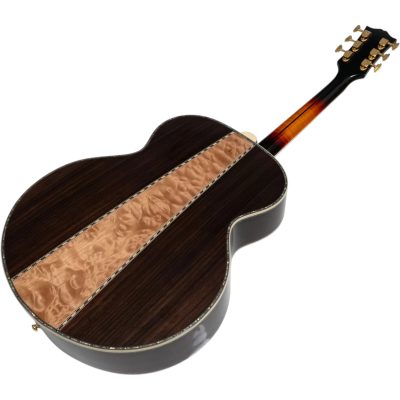Custom Crown SJ200 Abalone Vine King Vintage Sunburst Solid Spruce Top Acoustic Electric Guitar - Image 6