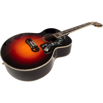 Custom Crown SJ200 Abalone Vine King Vintage Sunburst Solid Spruce Top Acoustic Electric Guitar - Image 3