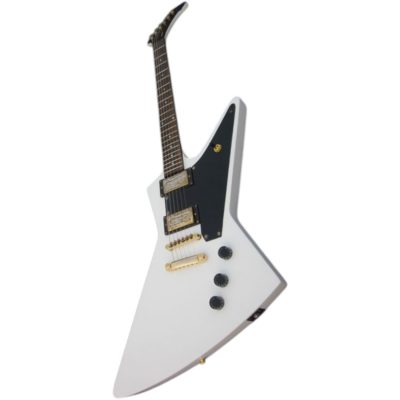 Custom Crown White Modernistic Explorer 6 String Electric Guitar - Image 4
