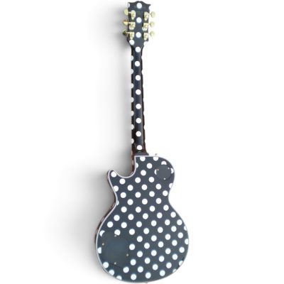 Custom Crown Randy Polka Dots Black White Electric Guitar - Image 2