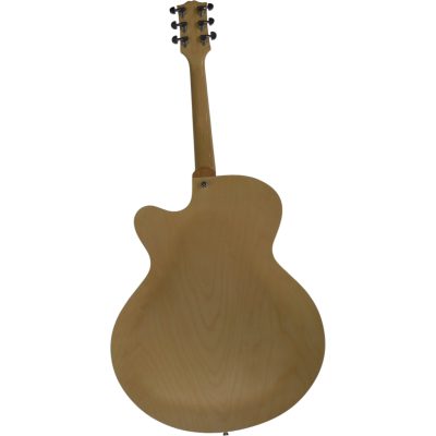 Custom Crown Natural Burl Maple Fhole Bigsby Tremolo Full Hollowbody Jazz Archtop Guitar - Image 7