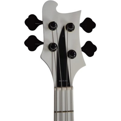 Custom Nova 4003 White 4 String Bass White Fretboard Maple Finish - Image 5