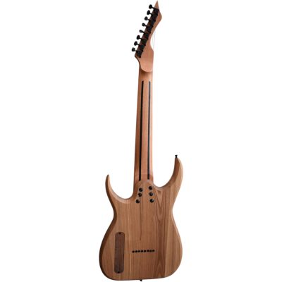 Custom Topaz Black Machine Birdseye Blue Burst Finish 8 String Guitar - Image 8