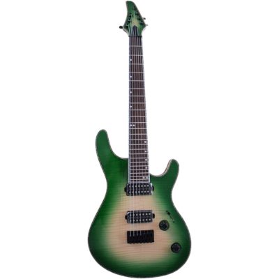 Custom Onyx Regius Green Burst Flamed Maple Top 6 String Electric Guitar - Image 2