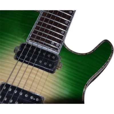 Custom Onyx Regius Green Burst Flamed Maple Top 6 String Electric Guitar - Image 8