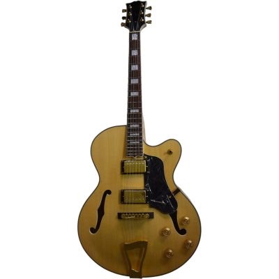 Custom Crown L5 Fhole Cream Jazz Electric Guitar - Image 2