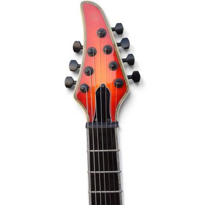 Custom Onyx Regius Orange Burst Flamed Maple Top 7 String Guitar - Image 10
