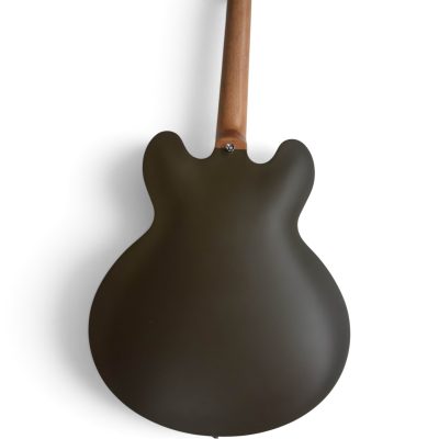Custom Crown ES333 Tom DeLonge Satin Brown Cream Racing Stripe Fhole Semi Hollow Jazz Guitar - Image 4