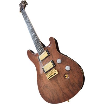 Custom Monarch Santana Burl Spalted Rosewood Neck Electric Guitar - Image 6