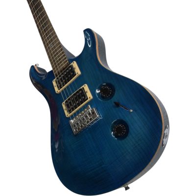Custom Monarch Santana Blue Flamed Maple Top Electric Guitar - Image 10