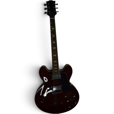 Custom Crown ES335 BB King Lucille Walnut Thinline Semi Hollow Body Guitar - Image 11