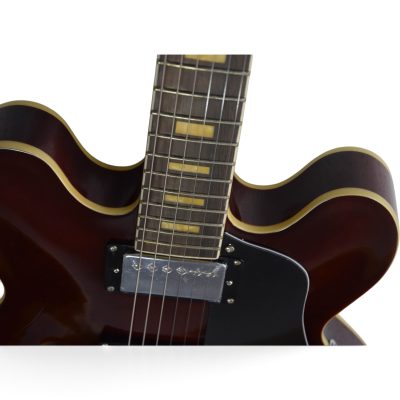 Custom Crown ES335 BB King Lucille Walnut Thinline Semi Hollow Body Guitar - Image 9