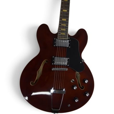 Custom Crown ES335 BB King Lucille Walnut Thinline Semi Hollow Body Guitar