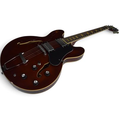 Custom Crown ES335 BB King Lucille Walnut Thinline Semi Hollow Body Guitar - Image 6