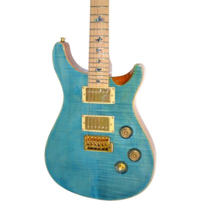 Custom Monarch Santana Blue Matteo Flamed Maple Top Electric Guitar