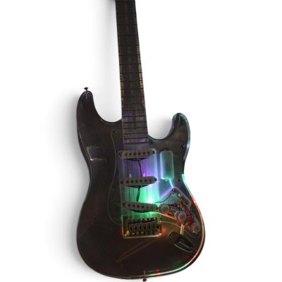 Custom Regent ST Multi Colored LED Plexiglass Acrylic Lucite Body Neck Guitar - Image 3