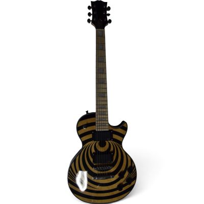Custom Crown Buzzsaw Bullseye Zakk Wylde Cream Vertigo Finish Electric Guitar - Image 5